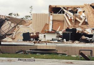 Dr. Dumas' office after Hurricane Andrew